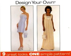 8591 SIMPLICITY 9 STRAPPY DRESSES LENGTHS, PURSE PATTERN 10-14